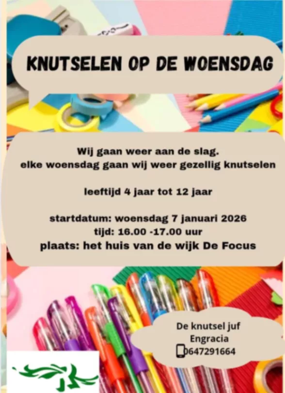 Knutselen op de woensdag