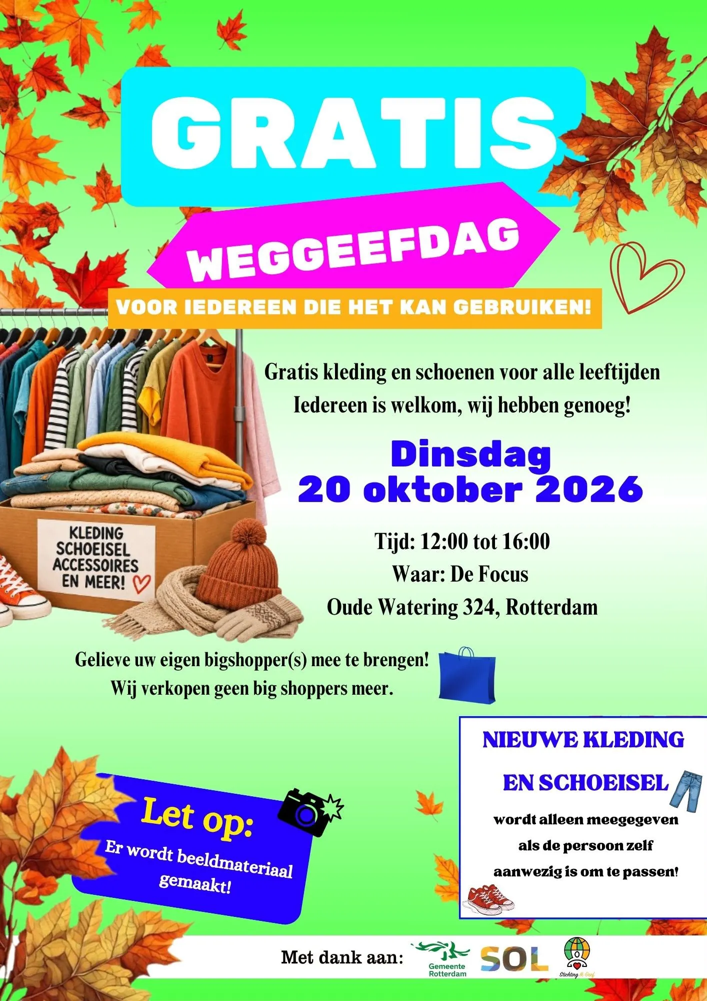 Gratis weggeefdag bij De Focus