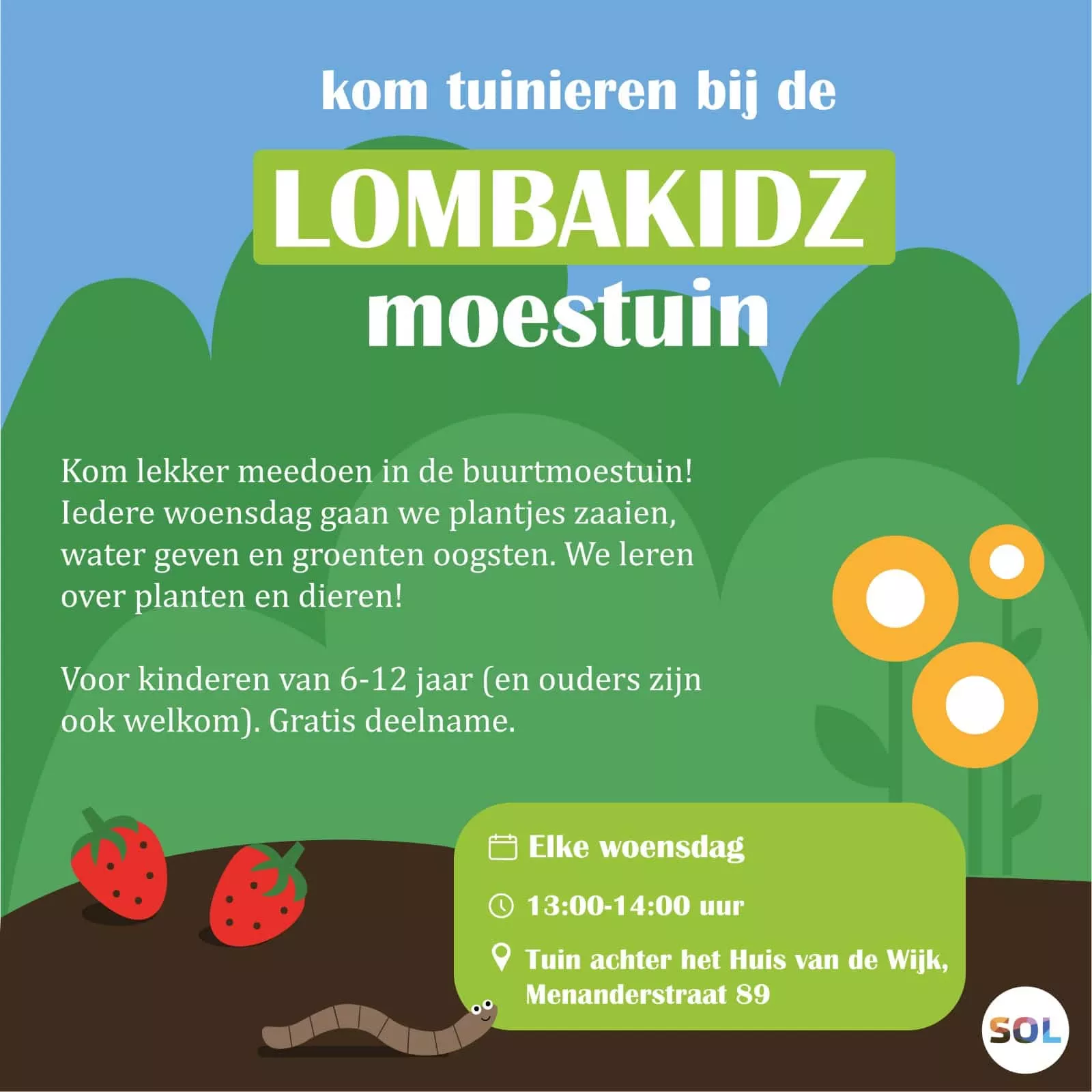 Tuinieren bij de Lombakidz Moestuin