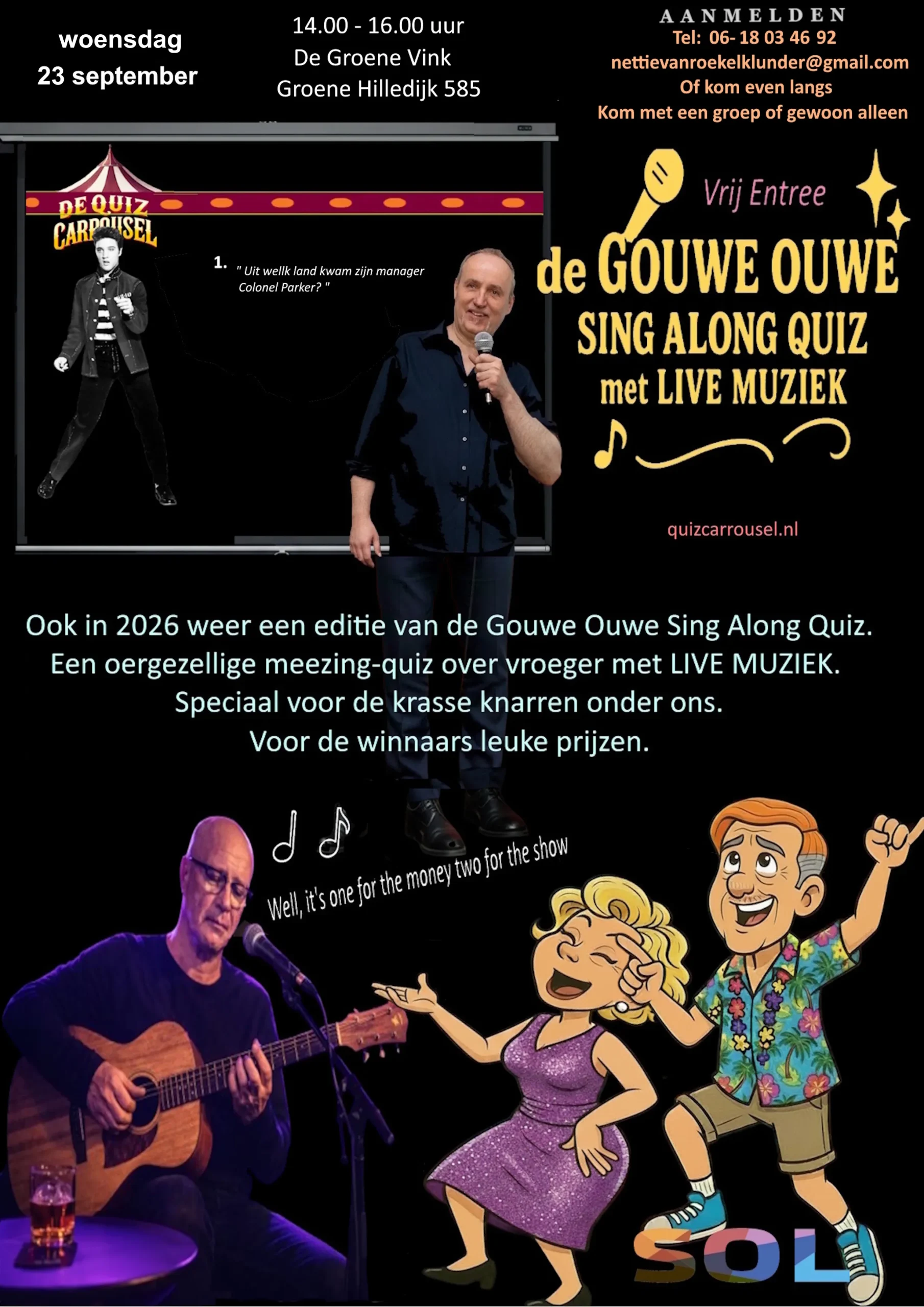 🎶 De Gouwe Ouwe Sing Along Quiz met live muziek!