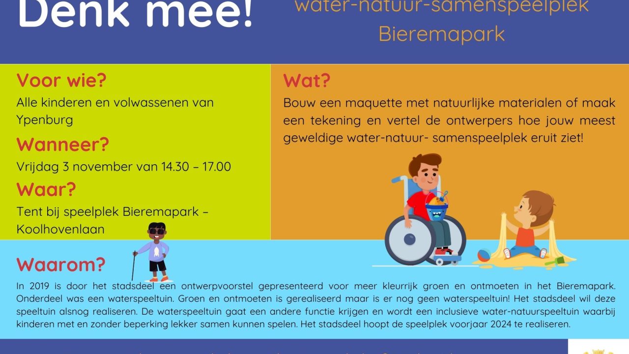 Flyer 3 november Denk mee! Bieremapark
