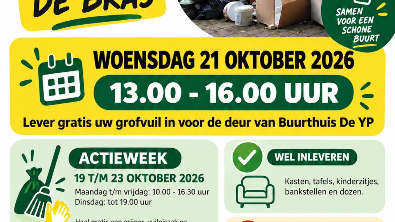 Flyer Actie Schone Buurt De Bras okt 26