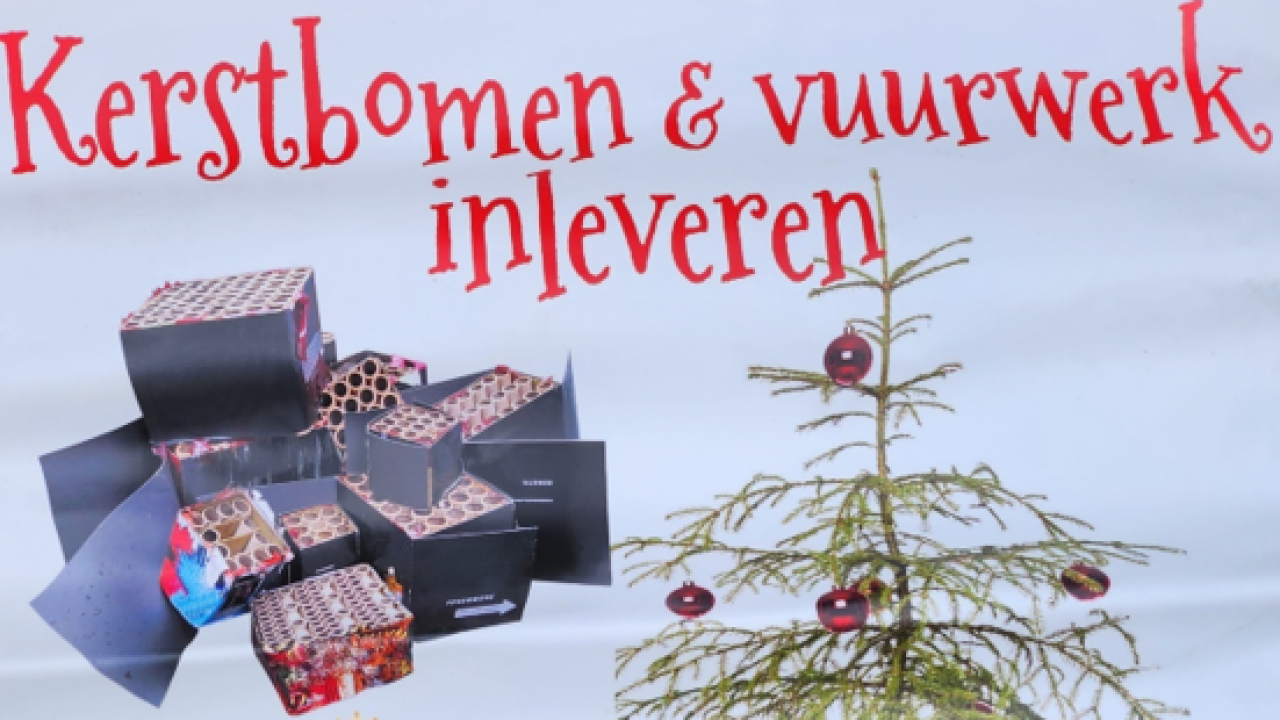 Vuurwerkafval en kerstbomen inleveren de bras