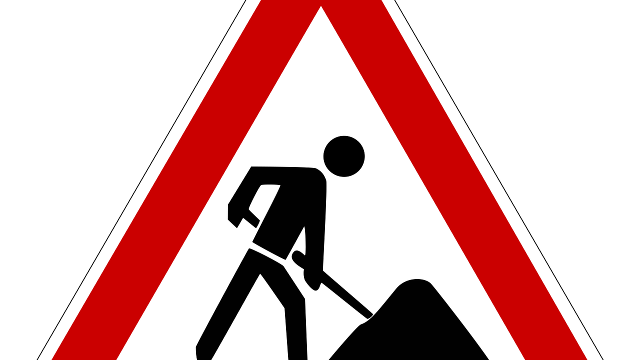 werk in uitvoering verkeersbord