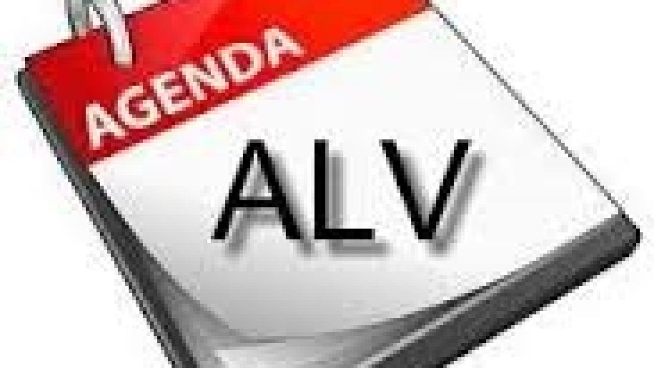 agenda met tekst ALV